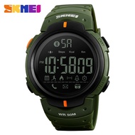 SKMEI Battery Bluetooth Smart Watch for Men LED 50m Waterproof Calorie Pedometer Calendar Call Remin