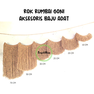 Rumbai goni rumbai adat papua aksesoris pria wanita pakaian adat