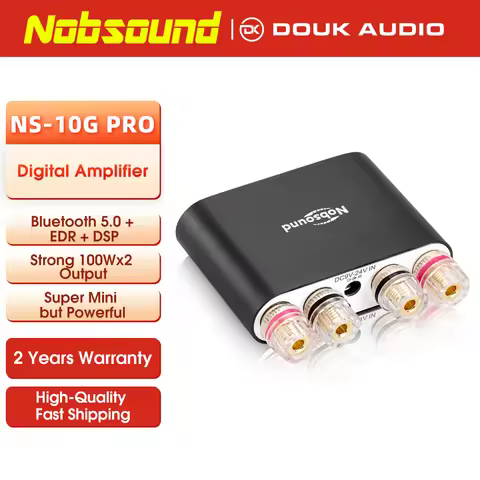 Nobsound NS-10G PRO Hi-Fi Digital Amplifiers Mini Stereo DSP Bluetooth 5.0 Receiver Home Audio Deskt