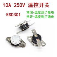 3.11 10A Water Dispenser Thermostat Thermostat Switch KSD301 0~160 Degrees Normally Open Normally Closed Ceramic Bakelite