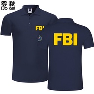 เสื้อโปโล FBI สำหรับผู้ชาย แขนสั้น คอปก เสื้อยืดแฟชั่น เสื้อผ้าทำงาน ผ้าฝ้าย ฤดูร้อน 2021 เสื้อผ้าทำ