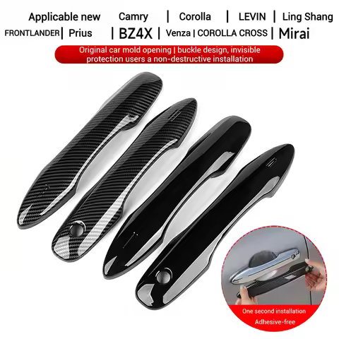 Car Door Handle Cover For Toyota Camry Corolla LEVIN COROLLA CROSS No Tape Required, Full Coverage,A