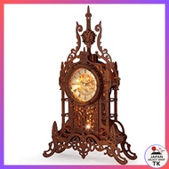 [From Japan]FUNPOLA LED 3D Puzzle Wooden Puzzle 3D Puzzle Clock Tower Table Clock Home Decor DIY Han