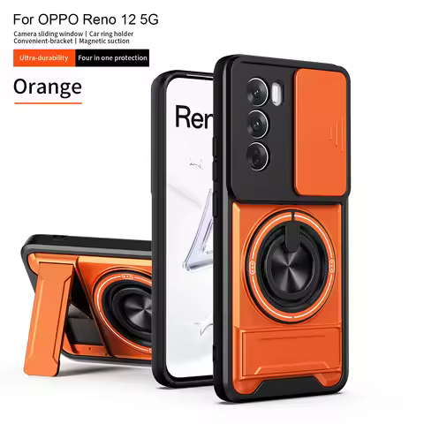For OPPO Realme 14X 15X C71 C85 C65 C75 V60 RENO 12 PRO Camera sliding cover double bracket magnetic