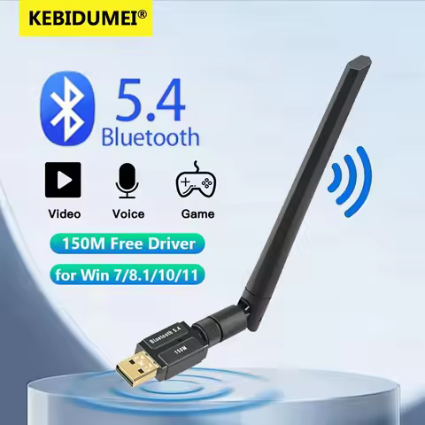 USB Bluetooth 5.4 Receiver Transmitter Free Driver Audio Dongle Bluetooth Adapter for PC Windows 11/