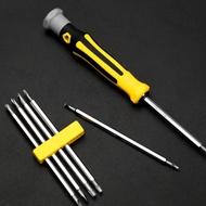 6 dalam 1 pek bentuk khas pemutar skru magnet keselamatan gerudi Bit Pentagon Torx pemutar skru Bit 