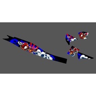 Striping STICKER NOUVO LELE TRANSPARENT DESIGN CUSTOM MOTIF ARAI KOI