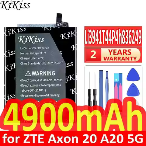 Mobile Phone Battery Li3941t44p4h836249 Safe Long-Lasting Performance 4900Mah For Zte Axon 20 A20 5G