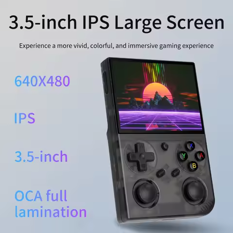 OWLLON NEW G350 Retro Handheld Game Console 64-Bit Linux System 3.5' IPS Screen Portable Retro Video