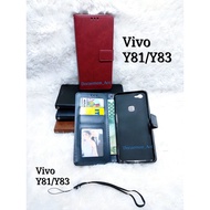 LEATHER FLIP COVER VIVO Y81 /1808 - LEATHER WALLET CASE - CASING