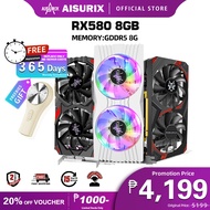 AISURIX AMD RX 580 8GB GDDR5 256Bit Graphics Card Dual Fans GPU Radeon RX580 8G Video Card COD