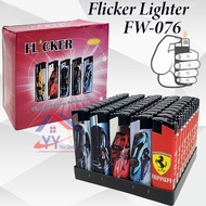 Flicker Lighter FW-076/ Windproof Electronic Refillable Lighter/Car Pattern Lighter