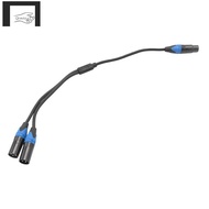 50cm XLR Splitter Cable 1 XLR Female to 2 XLR Male XLR Y Splitter Cable Microphone Splitter Cord for