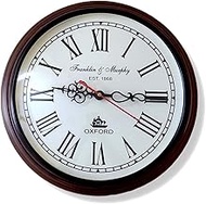 BLACK SKY NAUTICALS 16inch Wooden Wall Clock Vintage Franklin &amp; Murphy Oxford Wall Clock Antique Finish Wooden Office and Gift Clock