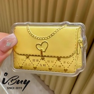 IBUY 999 Gold Plate Lucky Words Bag 吉言包包 0.2G 24K (999)