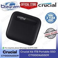 Crucial X6 1TB Portable SSD - CT1000X6SSD9 (3-Year SG warranty)