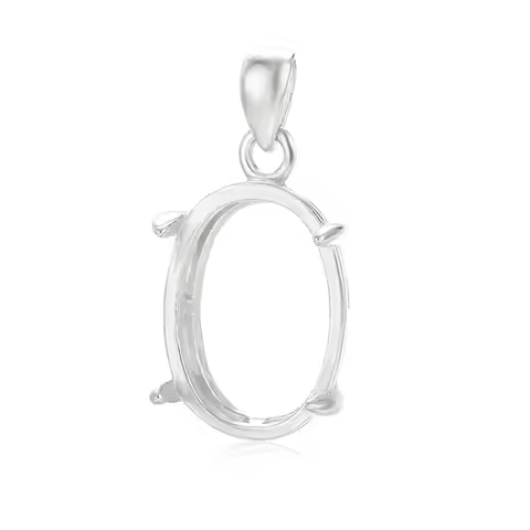 Pendant Base for 5x7mm/6x8mm/7x9mm/8x10mm/9x11mm/10x14mm Oval Cabochons 925 Silver Pendant Setting