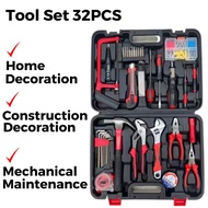 Multifunctional Toolbox Set 108/36pcs Manual Wrench Socket Hardware Repairing Kit Tool Box