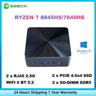 SZBOX Ryzen7 8845HS/7840HS MINI PC Windows 11Pro DDR5 5600Mhz PCIe4.0 Nvme SSD WIFI6 BT5.2 Gamer Com