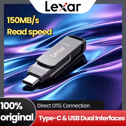 Lexar D400 Dual Drive 64GB 128GB 256GB 512GB USB 3.2 Type C A Flash Drive Metal Casing Swivel for An