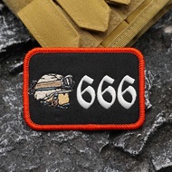 [Custom Velcro patch] AE.Embroidery tactics big head soldier 666 morale seal  3D Velcro Patch /Badge