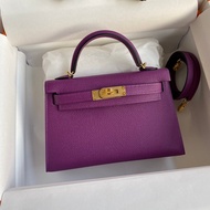 [Zivy Boutique] High-Quality Imported Cowhide 19cm Mini Handbag Simple Atmosphere