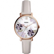 Fossil Women's Quartz Leather Three-Hand Watch, Pearl Shell Dial/Stainless Steel Case/Glass Crystal 