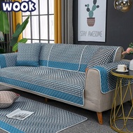 WOOK 2024 Ready Stock Sofa cushion Fabric Cotton Simple Modern Sofa Combination Cushion cover sofa cover 1 2 3 seater