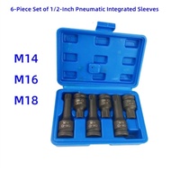 6pcs M14-16-18 Spline Socket Wrench 1/2" To 12 Point Torx Impact Socket Bits Set For Automotive Oil 