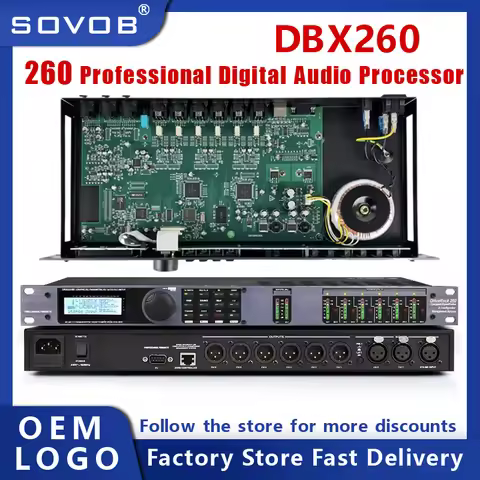 SOVOB DBX260 Professional Digital Audio Processor Rackmount DBX Driver 260 PA Crossover Audio DSP Sp