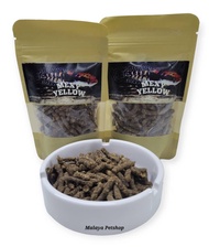 Pellet Mexy Yellow (Pellet Channa Keluaran Agha Fish)(Sesuai untuk channa yellow &amp; red marulioides)(Isian 50 gram)