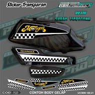 WIN 100 COOL PREMIUM TRANSPARENT STRIPING STICKERS HONDA RACING VARIATION LINE 21 CUT