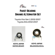 Bearing PACKAGE ALTERNATOR DYNAMO AMPERE SET TOYOTA VIOS ALTIS GEN1 2002-2007 KOYO JAPAN LAHER ORI