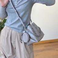 [Original Order Quality] Hollow Drawstring Opening Closing Shoulder Crossbody Side Chain Strap Coin 