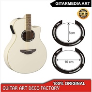 vn3 dome stiker rosset lubang gitar akustik yamaha apx 500ii murah