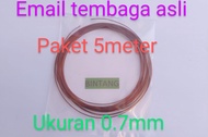 paket 5 meter kawat tembaga email 0.7 jual per 5m