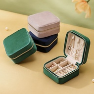 [High Quality] Extravagant Cork Style Fleece Jewelry Box Travel Portable Earrings Necklace Fashion R