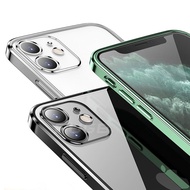 HOCE เคสกรอบสี่เหลี่ยมสำหรับ iPhoneเคสใส TPU นิ่มฝาครอบสำหรับ iPhone 12 11 Pro Max Mini iPhone 13 X XR XS 7 8 6S 6 Plus SE 2020