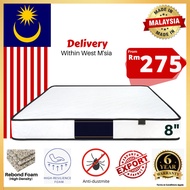 [FREE GIFT 1 X RM99 T-SHIRT]  FSO Mattress 8'' inch 🛌🏼 Unidream/ Firm/ Full High Density Foam (Singl