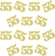 Double Side Gold Glitter Paper Numbrer 55 Confetti 55 Paper Scatter Table Confetti for 55th Birthday