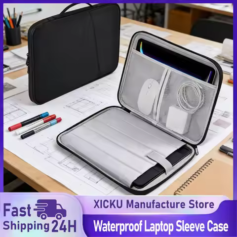 Waterproof Shockproof Handle Bag Laptop Sleeve Case for Macbook Air 11 13 Inch M4 M3 M2 Chip Mac Boo