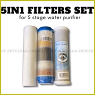 ● ✲ ✔ Water Purifier  5 in 1 Alkaline Set Filter Replacement Only SET C - skyclear