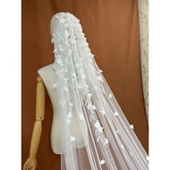 VEIL NIKAH CANTIK DETAILS PETALS MANIK