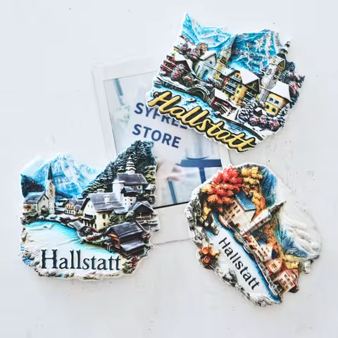 Hallstatt fridge magnet, Austria fridge magnet, Austria travel fridge magnet, home decor, photo frid