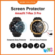 Screen Protector For Amazfit  T-Rex 3 Pro Smart Watch 3D Full Curve Tempered Glass Film trex 3pro