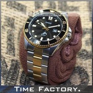 【時間工廠】 CASIO MDV-106 潛水款 系列專用 副廠實心半金白鋼錶帶 (不含手錶)