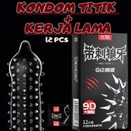 KONDOM BERDURI TAHA LAMA AMANDO CONDOM DELA DOTTED KONDOM BERDURI  12 PCS JGGSHOP