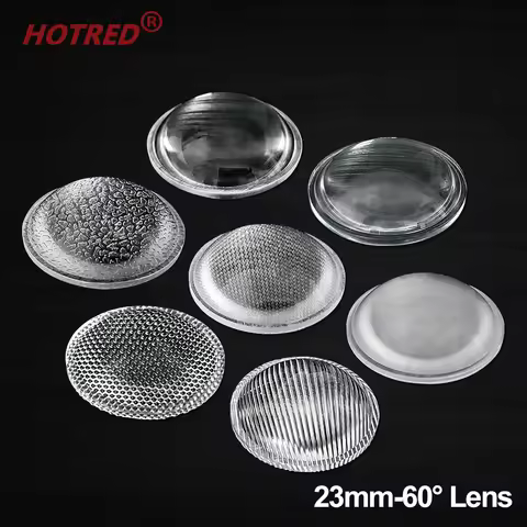 50-100pcs LED Lens Diameter 23mm Height 8mm Plano Convex PMMA Acrylic Flashlight Torch Focus Lenses 