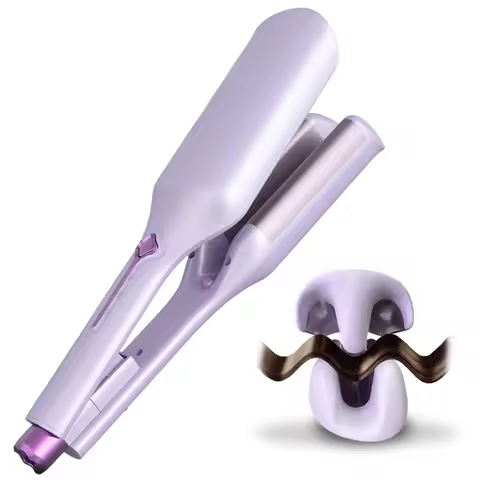 Waver Curling Iron Hair Crimper 1.4 Inch Deep Waver Hair Curler Tool 3 Barrel Ionic Waves Curling Ir