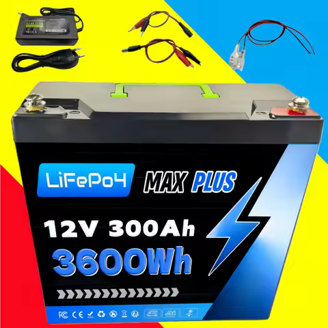 32700 12V 300Ah LiFePO4 Battery, Campers with Integrated BMS (12000+ Cycles) – Ideal for Solar Stora